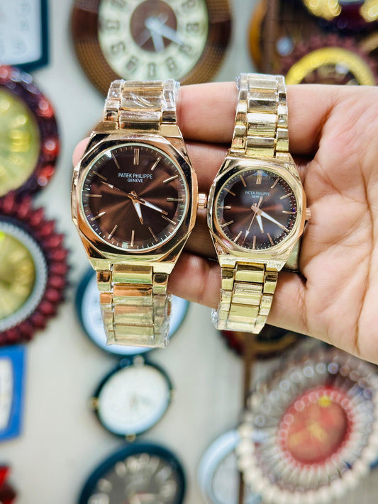 Patek Philippe Genuine Luxury Couple Watch Set – His & Her Edition